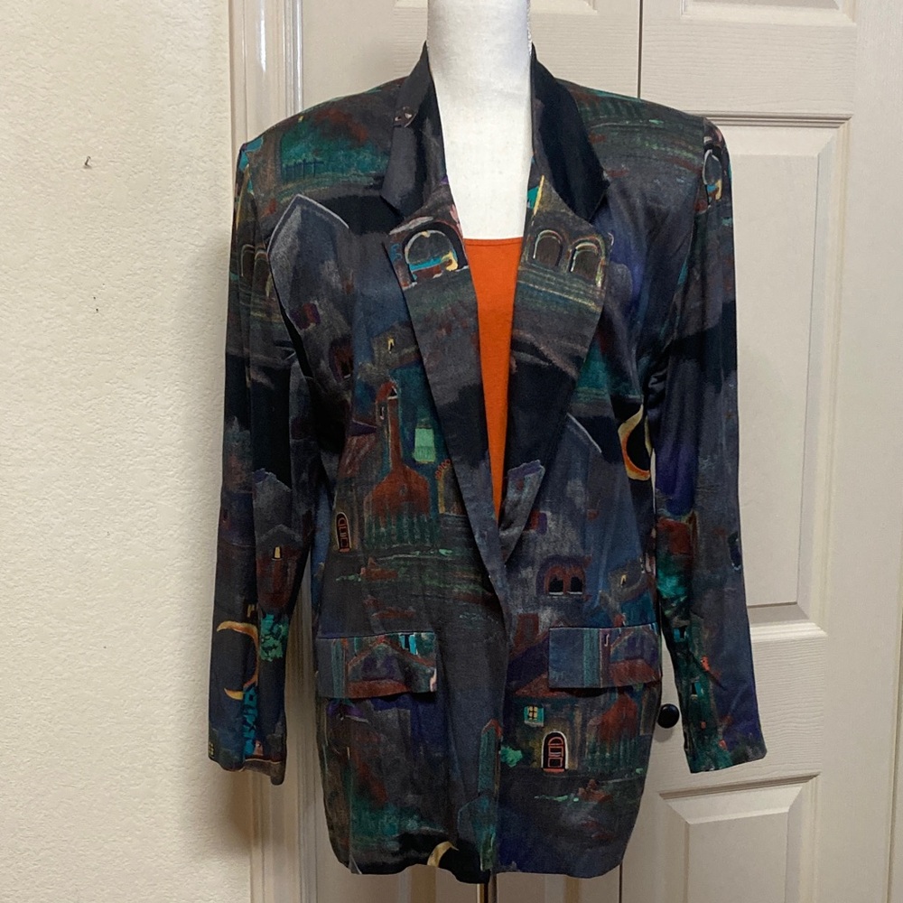 Vintage Kips Bay Rayon Blazer Sz M